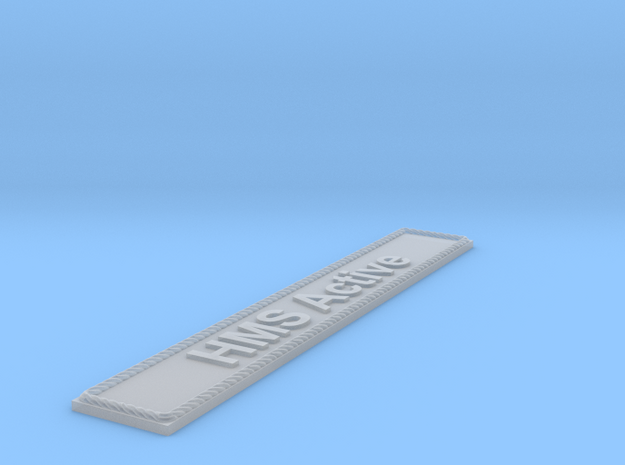 Nameplate HMS Active in Smoothest Fine Detail Plastic