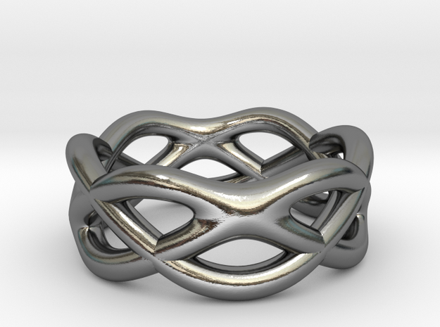 Braid Ring 2 in Polished Silver: 5 / 49