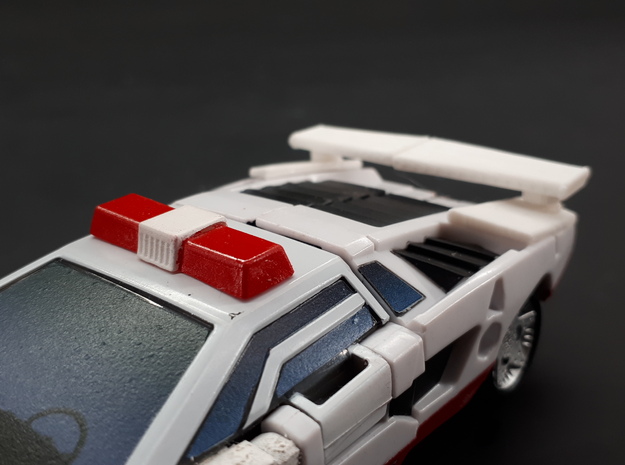 Spoiler for Red Alert and Sideswipe (No Scoops) in White Natural Versatile Plastic