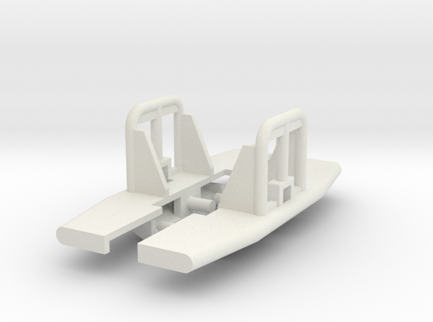 1/50th Oilfield Heavy bumper with skid plate 4 in White Natural Versatile Plastic