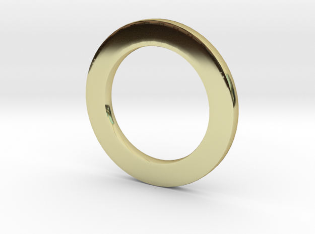 Classic Round Ring  in 18k Gold Plated Brass: Small