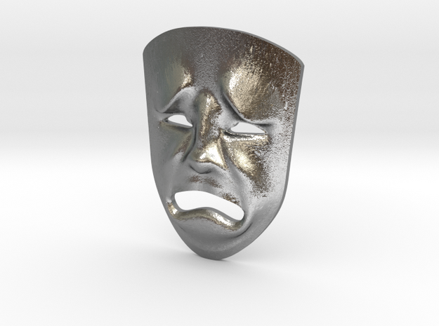 TheaterMask_Tragedy Charm in Natural Silver
