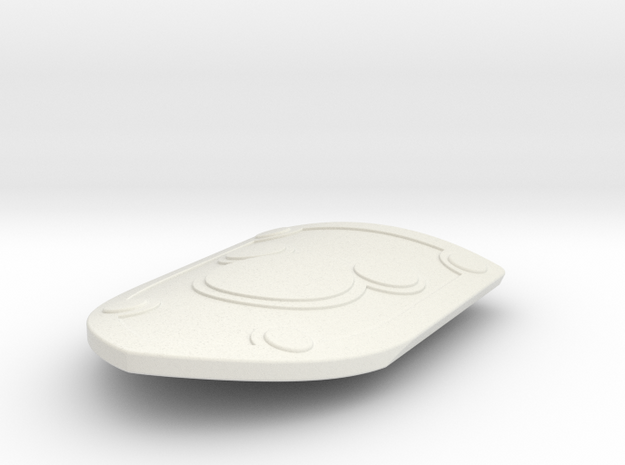 Miniature Dream Shield - 5 cm in White Natural Versatile Plastic