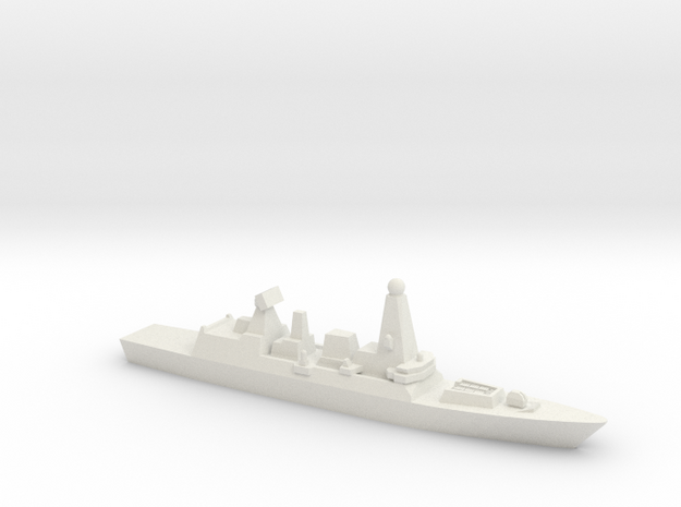 Type 45 DDG w/ Sea Ceptor, 1/1800 in White Natural Versatile Plastic