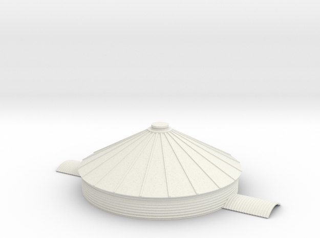 'S Scale' - Grain Bin Gazebo - Top in White Natural Versatile Plastic