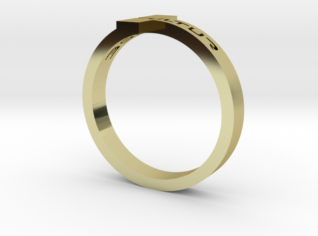 Intersecting Round Ring in 18k Gold Plated Brass