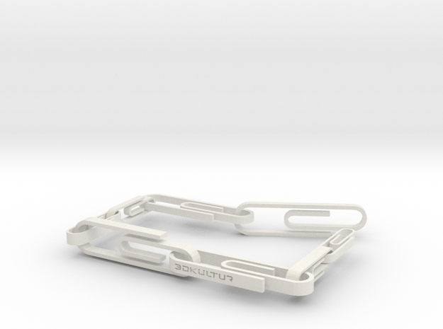 Minimalist Paper Clip Tennis Bracelet in White Natural Versatile Plastic