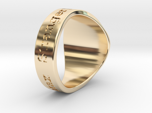Muperball #SelfySyntax Ring S16 in 14k Gold Plated Brass