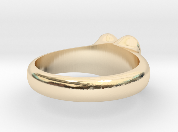 Heart Shaped Ring with Picture in 14K Yellow Gold: 6 / 51.5