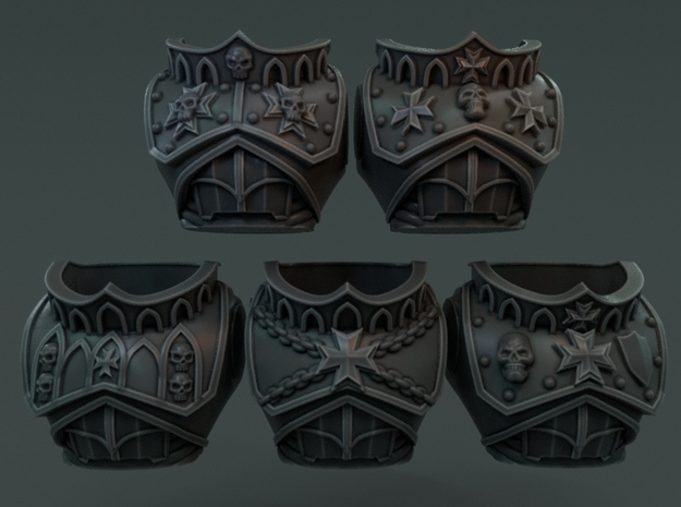 5-10x Templar Crusader Veteran Torsos Variety Pack in Tan Fine Detail Plastic: Small