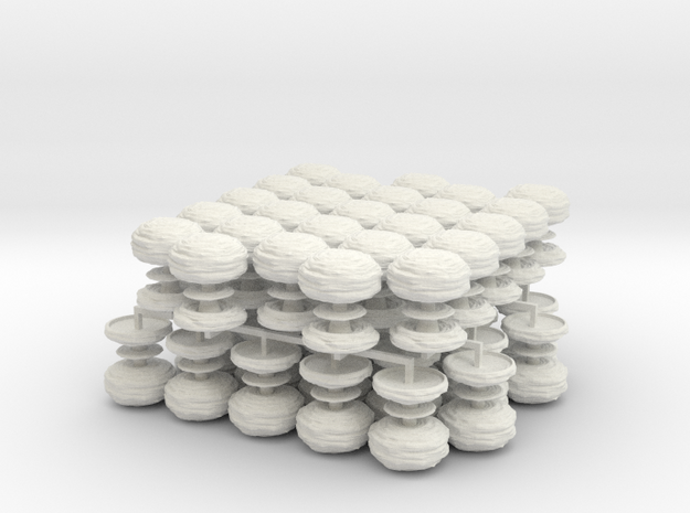 Mushroom Cloud x50 in White Natural Versatile Plastic