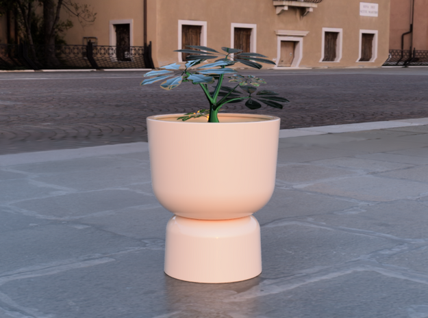 Raw earth planter  in Glossy Full Color Sandstone