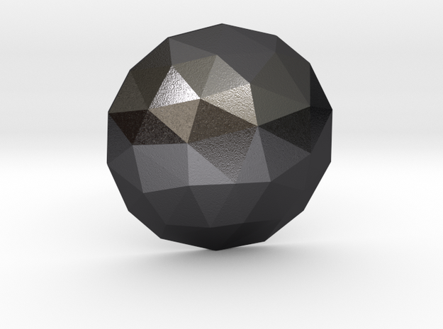 Low Poly Ornament: Period (Polished Metal) in Polished and Bronzed Black Steel