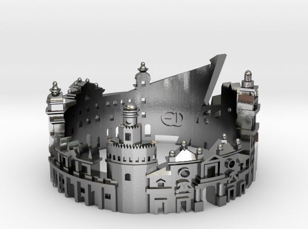 Seville Skyline - Cityscape Ring in Polished Silver: 5 / 49