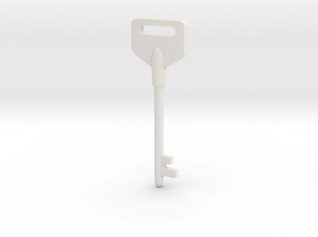 Clock Tower 3 Worker's Key in White Natural Versatile Plastic