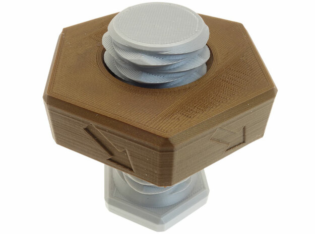 Switch Nut in White Natural Versatile Plastic