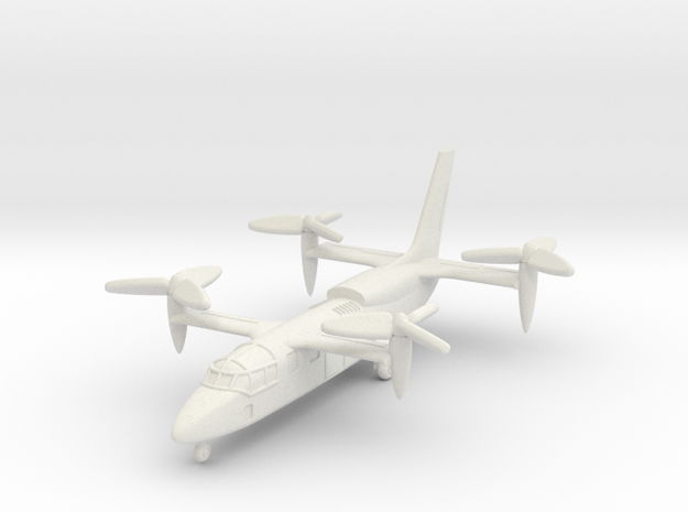 1/285 (6 mm) Curtiss-Wright X-19 (take-off mode) in White Natural Versatile Plastic