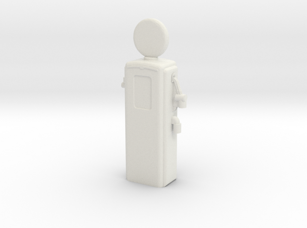 G Scale Old Gas Pump in White Natural Versatile Plastic