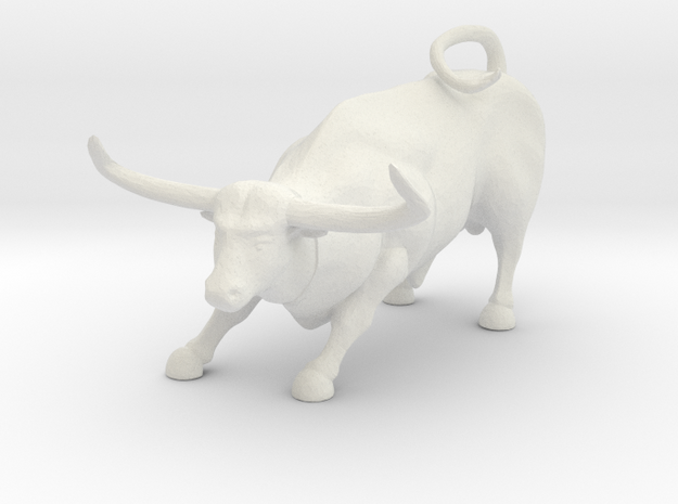 O Scale Longhorn in White Natural Versatile Plastic