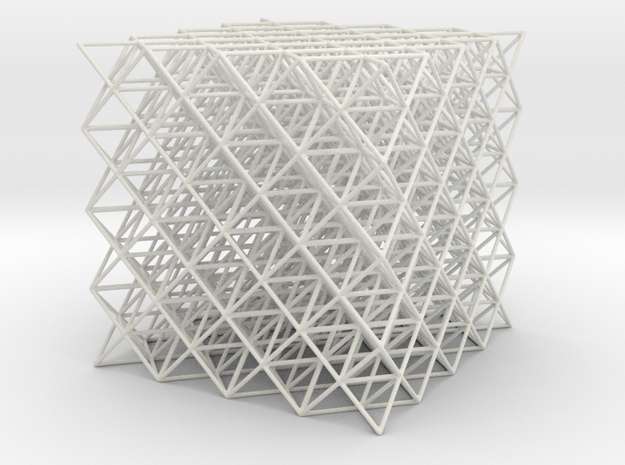 512 Tetrahedrons in White Natural Versatile Plastic