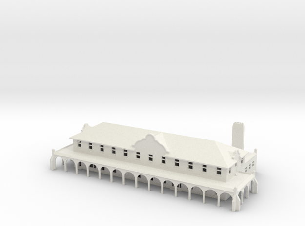 Kelso Depot Z scale in White Natural Versatile Plastic