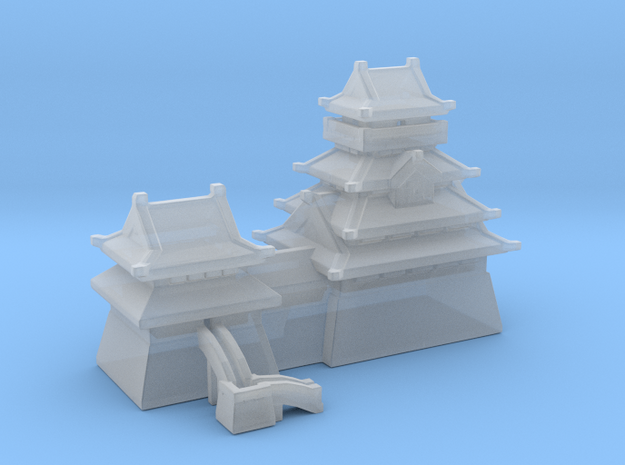 Japanese castle in high detail  in Tan Fine Detail Plastic