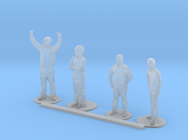 HO Scale Standing People 3  in Tan Fine Detail Plastic