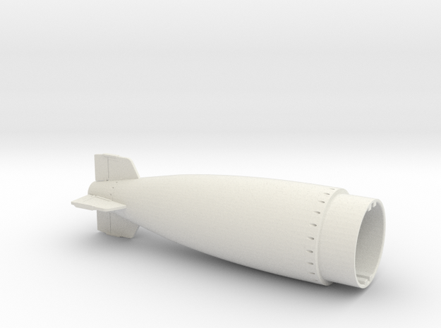 Torpedo mk8 tail 24th in White Natural Versatile Plastic