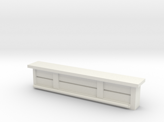 Bar Counter (straight) 1/72 in White Natural Versatile Plastic