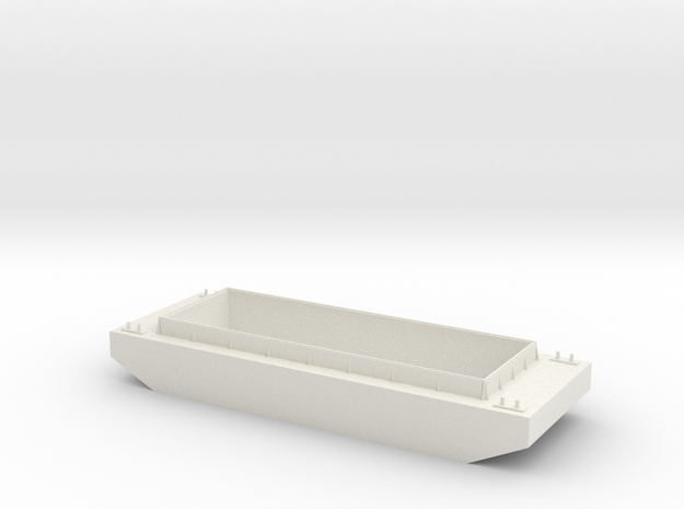 S Scale Barge in White Natural Versatile Plastic