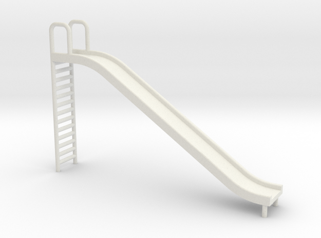Playground Slide 43:1 Scale in White Natural Versatile Plastic
