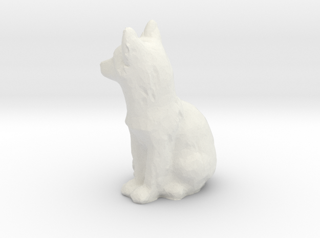 S Scale fox in White Natural Versatile Plastic