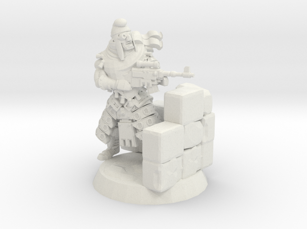 Space Persian Ranger in White Natural Versatile Plastic