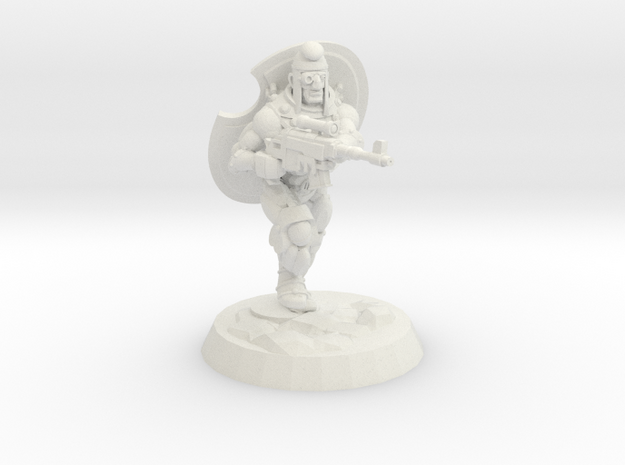 Space Persian Soldier in White Natural Versatile Plastic