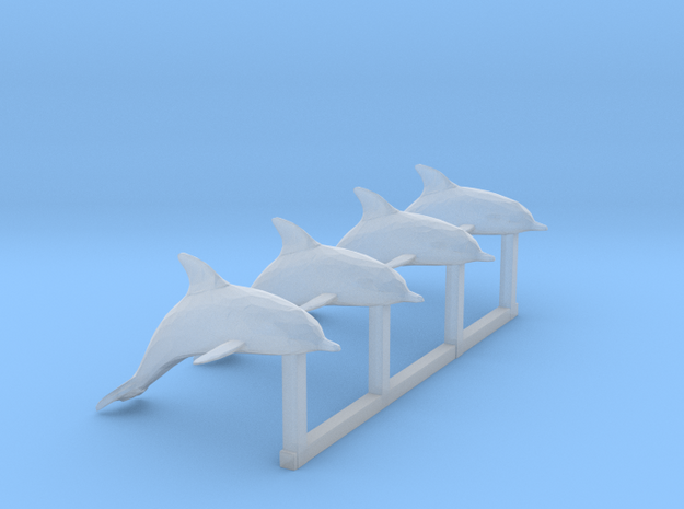S Scale Dolphins  in Tan Fine Detail Plastic