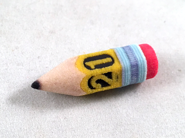 Number D6 Pencil Die in Natural Full Color Sandstone