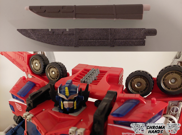 Galaxy Force Optimus Prime Sonic Mode Augment Kit in Gray PA12