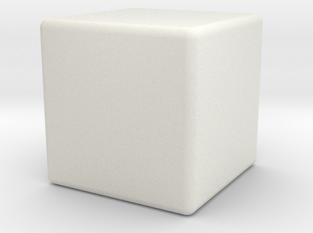 Blank D6 in White Natural Versatile Plastic: Small