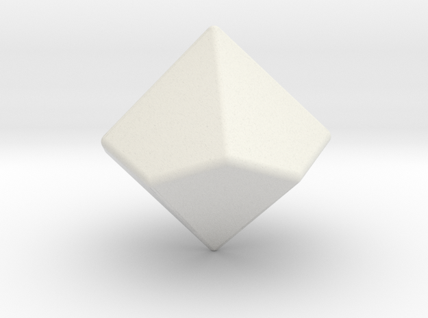 Blank D10 in White Natural Versatile Plastic: Small