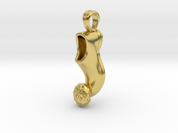Tsaroukia [pendant] in Polished Brass