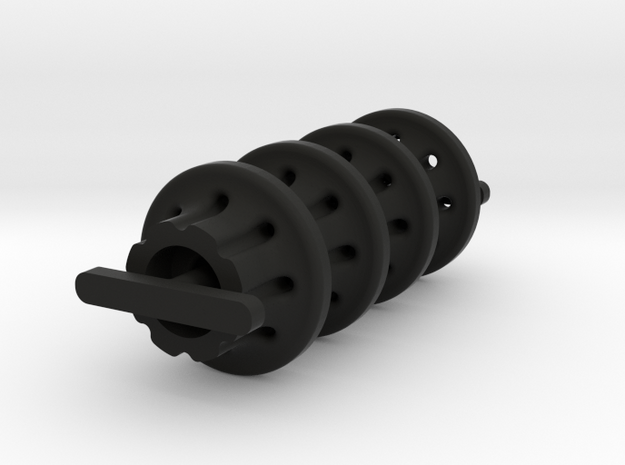 Spring Perches for Axial SCX10II Stock Shocks in Black Natural Versatile Plastic