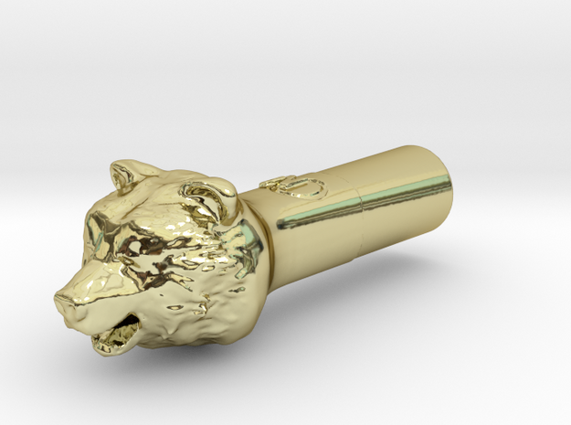 Bear Head Joint Filter  in 18k Gold Plated Brass