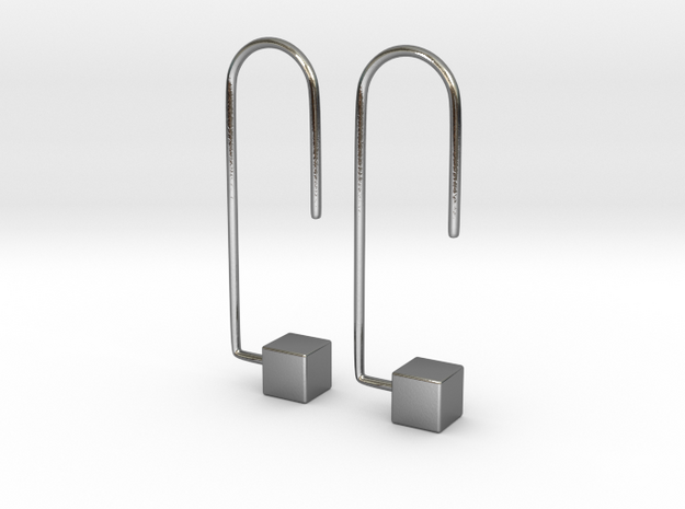 Cube Hook in Polished Silver