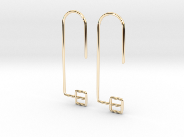 Square Hook in 14K Yellow Gold