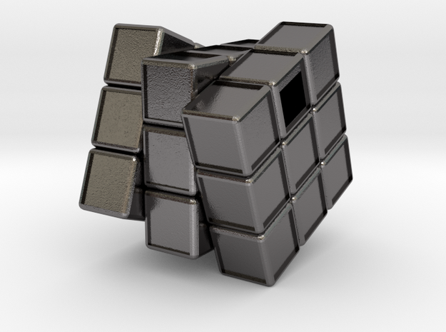 Rubik Pendant Cube in Polished Nickel Steel