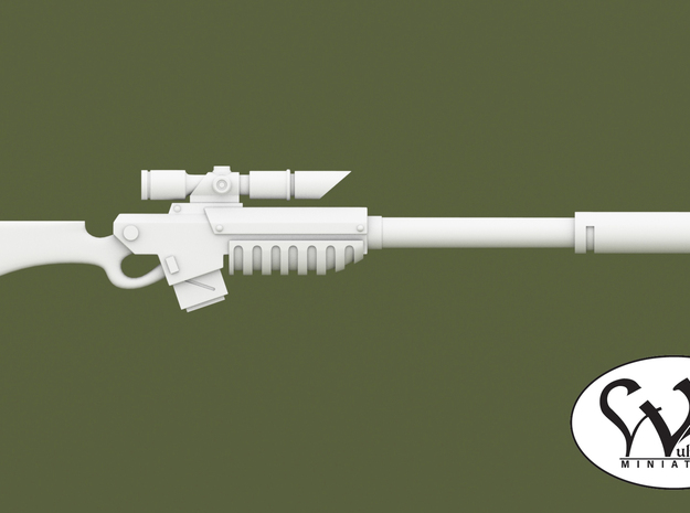 Sniper Las Rifle Sprue x10 in Tan Fine Detail Plastic