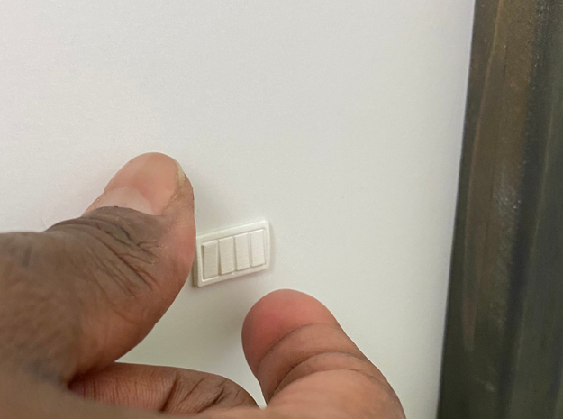 1:12 Quad Light Switch 4pc in Tan Fine Detail Plastic