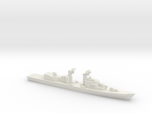 Audace-Class DDG (1971) w/ Barrels, 1/3000 in White Natural Versatile Plastic