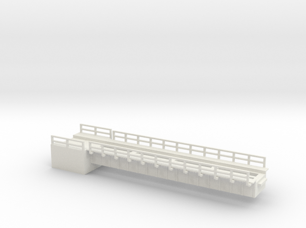 Deschutes River Beam Bridge Z scale in White Natural Versatile Plastic