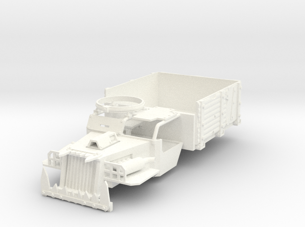 28mm orc trukk cabin and platform in White Processed Versatile Plastic